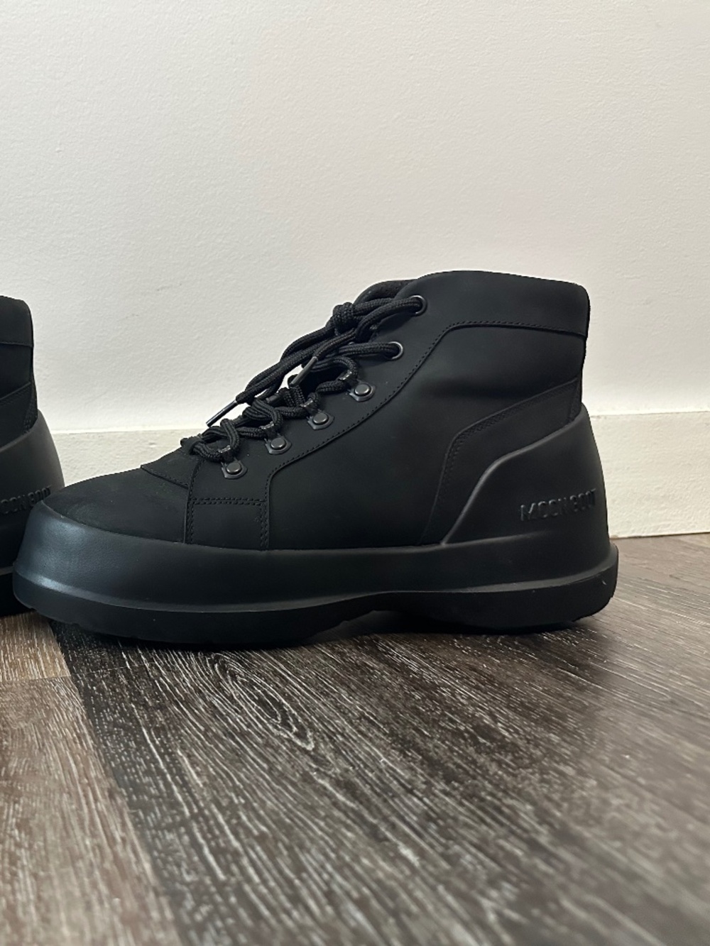 Moon Boot Black Platform Sneakers Men's Size 9.5
